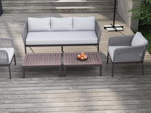 Load image into Gallery viewer, RopeVibe,, Outdoor Patio Conversational Set with Cushions (Set of 5)
