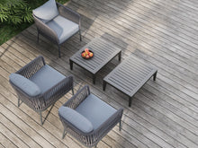 Load image into Gallery viewer, RopeVibe,, Outdoor Patio Conversational Set with Cushions (Set of 5)
