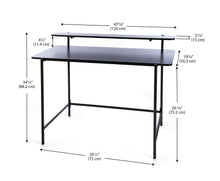 Load image into Gallery viewer, Modernatta,, Writing Desk with Shelf 48&quot; x 20&quot; (120 cm x 50 cm)
