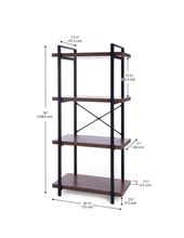 Load image into Gallery viewer, 21 Stories  Etegere Bookcase 4-tier 45&quot; W x 22&quot; H (114 cm x 75 cm) (6754670149818)
